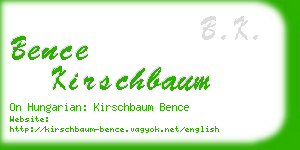 bence kirschbaum business card